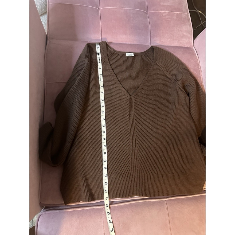 Abercrombie & Fitch Womens Brown Long Sleeve Knit Sweater Size XL - Picture 7 of 9